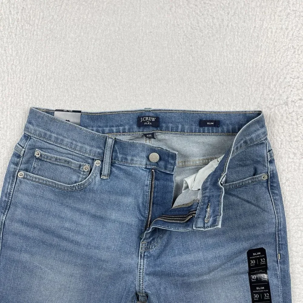 J Crew Jeans Mens‎ 30x32 Slim Blue Denim Flex Casual Work Everyday Pants New